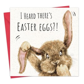 Twizler Funny Easter Card - Bunny - Happy Easter Cards for Mum Dad Nan Grandad - Easter Greetings for Son Daughter Grandson Granddaughter Friend