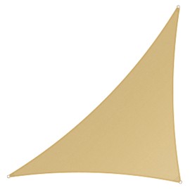 ShadeMart 20' x 23' x 30.5' Sand Beige Sun Shade Sail UPF50 Right Triangle smTAPT08 Canopy Fabric Cloth Screen, Water Air Permeable & UV Resistant, Heavy Duty (We Customize Size)