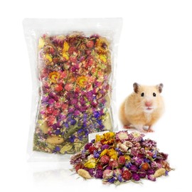 Slote 200G Hamster Bedding，Natural Flowers & Herbs Odor Control Dwarf Hamster Bedding Gerbil Bedding Robo Hamster Bedding Katy Hamster Bedding Hamster Habitat Decor Hamster Forage