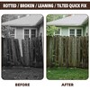 K.D STONEDGE Pack of 2 Adjustable Fence Post Repair Kit