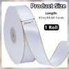 arricraft White Double Faced Satin Ribbon with Gold Edge, 45