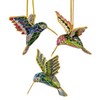 Value Arts Handmade Cloisonne 3 Pieces Value Pack Red Hummingbird