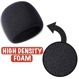 MINTHE™ Blue Yeti Mic Cover, Yeti Pro, MXL, Audio Technica and Other Large Microphones, Microphone Cover Foam, Microphone Filter, Mic Foam Cover, Microphone Muffler, Mic Filter
