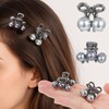 DOPENSPI 4PCS Small Cherry Hair Clips, Pearl Hair Claw Clips