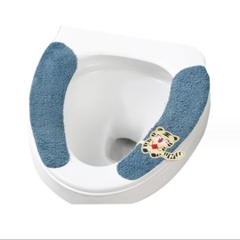 Bathroom Toilet Seat Cover Pads - Toilet Seat Cushion Cover Non-Slip Soft Cushioned Toilet Seat Warmer, Soft, comfortable, washable, Easy installation. (Blue)