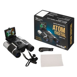 Levenhuk Atom Digital DB10 LCD Compact, Lightweight and Powerful Binoculars with Integrated LCD Display, Photo and Video Recorder