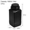 uxcell Plastic Lab Chemical Reagent Bottle, 1000ml/ 34oz Wide Mouth