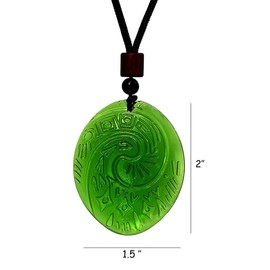 EXCELLANYARD Green Stone Heart Necklace for Women with Heart of Goddess Pendant Gifts Ideas for Cosplay/Halloween/Valentine/Birthday/Christmas