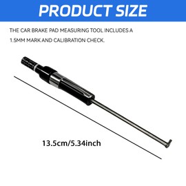 JYIS Brake Pad Thickness Gauge 1.5mm-11mm, Brake Pad Measuring Tool with Scale, Brake Shoe Tester Pen for Internal & External Brake Pads, Universal Auto Brake Pad Detection Tool(1PCS)