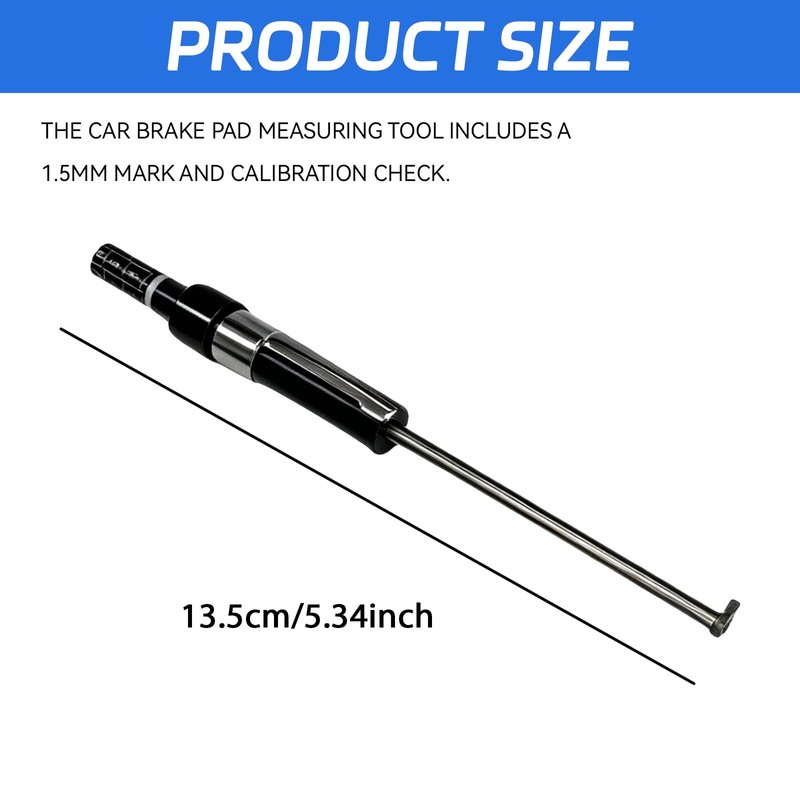 JYIS Brake Pad Thickness Gauge 1.5mm-11mm, Brake Pad Measuring Tool