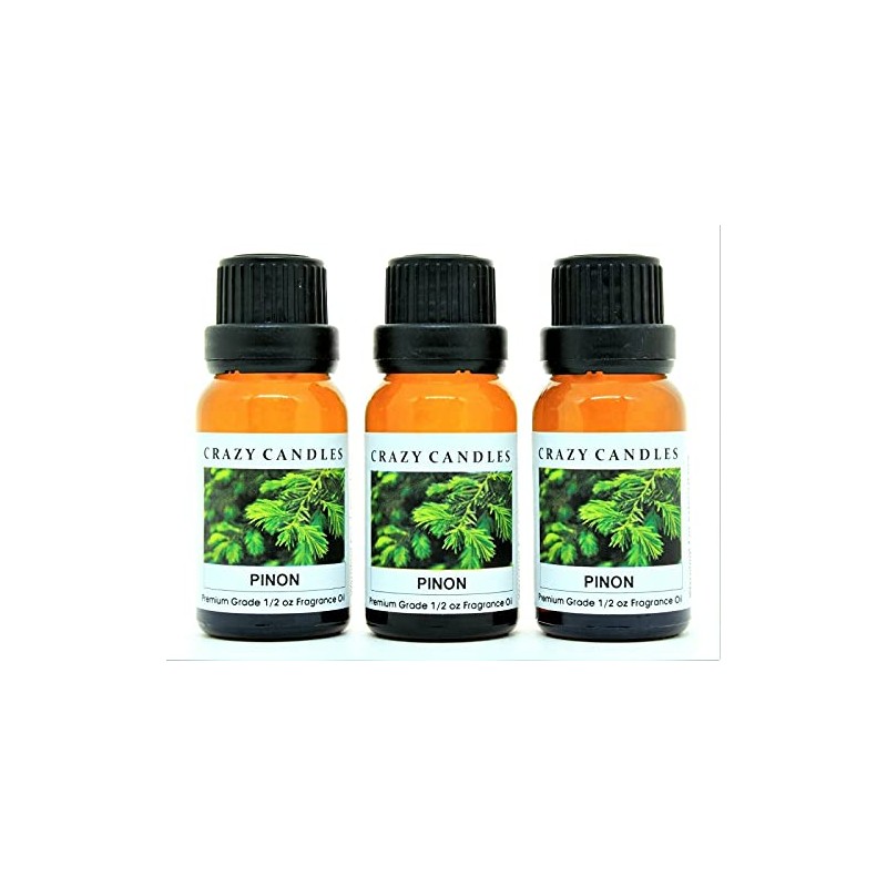 Crazy Candles Pinon 3 Bottles 1/2 Fl Oz Each (15ml)