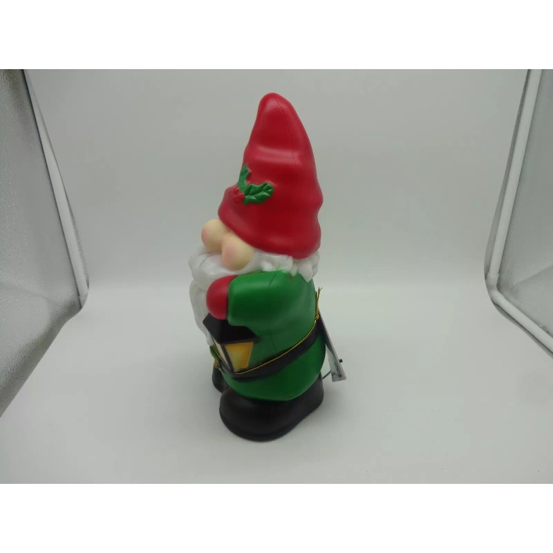 Holiday Time Christmas 11" Blow Mold Tabletop Gnome Lights Up
