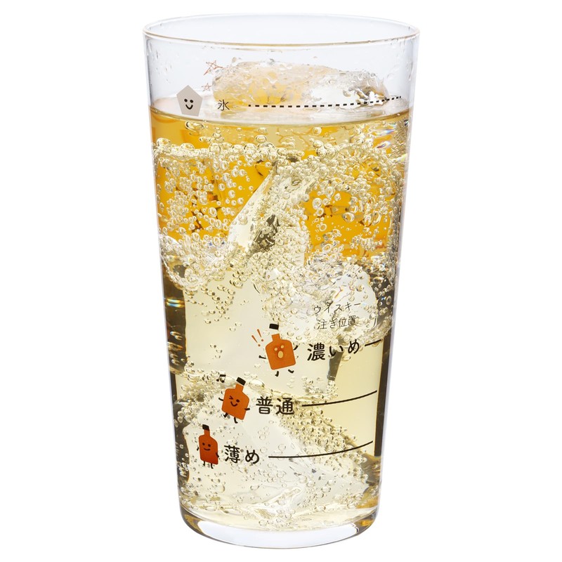 highball glass (with guideline) highball glass