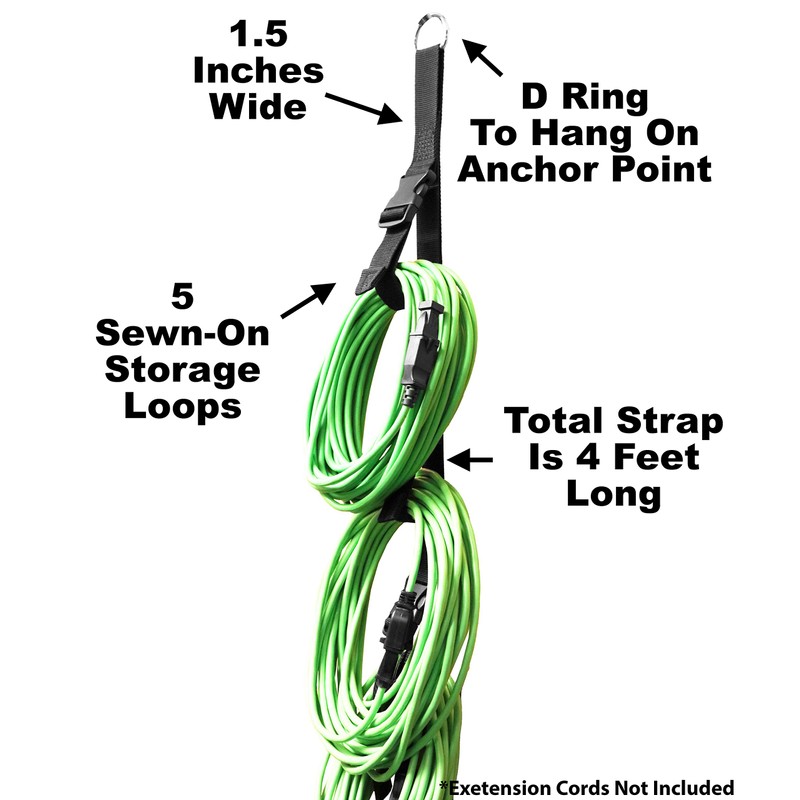 Tidy Tight Garage. Single Pack. Store Cords, Hoses, Christmas Lights,
