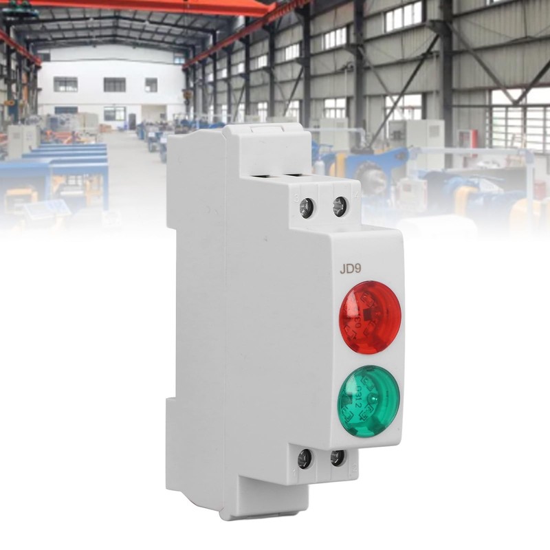 DIN Rail Mount LED Indicator LightRed Green Dual Colour PC