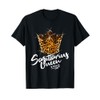 Leopard Sagittarius Queen Zodiac Sign Leopard Pattern Crown T-Shirt