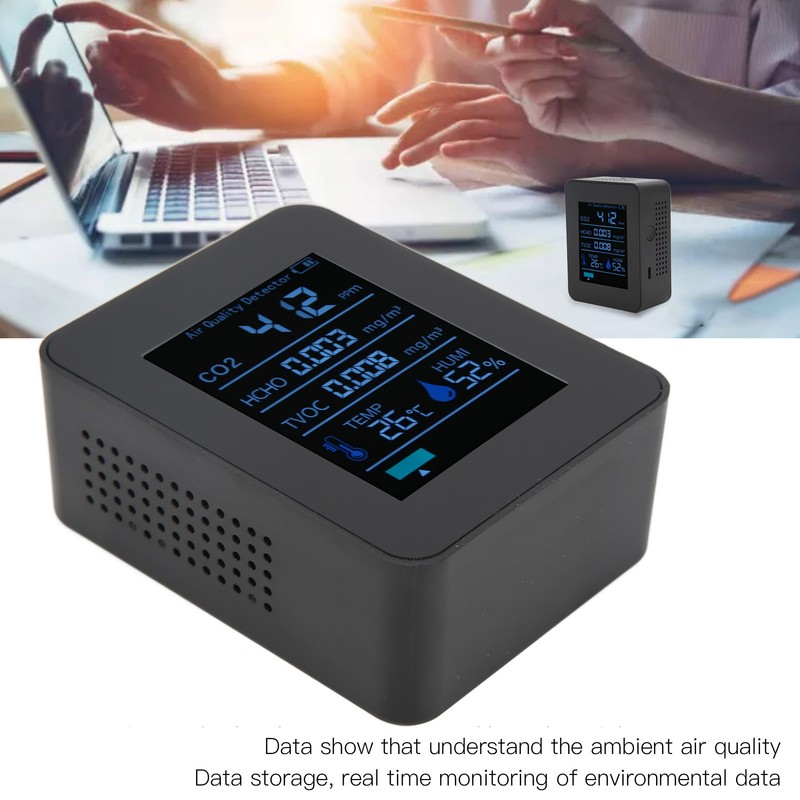 ZNAZ2CO3TB Bluetooth Air Quality Detector 5 in 1 Multifunctional CO2