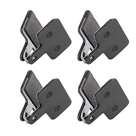 Alomejor Pastillas de Freno para Bicicleta, Material Cobre y Semimetal, 4 Pares, Tamaño 3.5 x 3 x 0.4 cm, con Clips de Resorte
