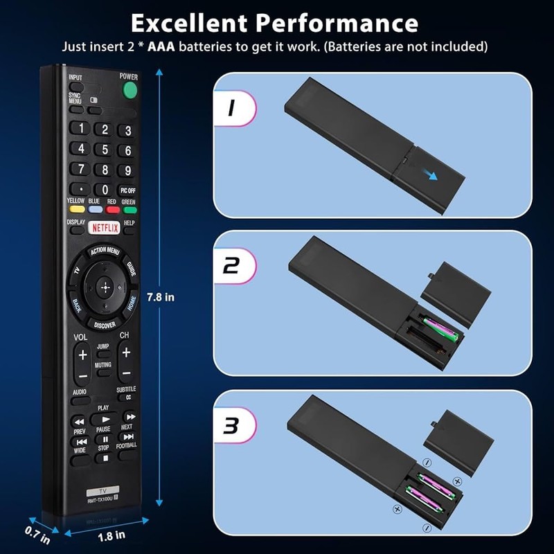 Universal Remote Control for SonyTVs, Compatible with Bravia Smart LCD