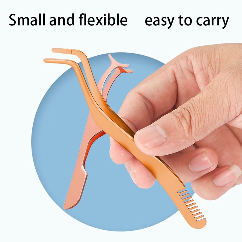 2-Piece Set 2 In 1 Lash Tweezers Strip Lashes Eyelash