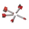 WSOOX 6mm Shank Bottom Cleaning Router Bit Set, 5-piece Slotting