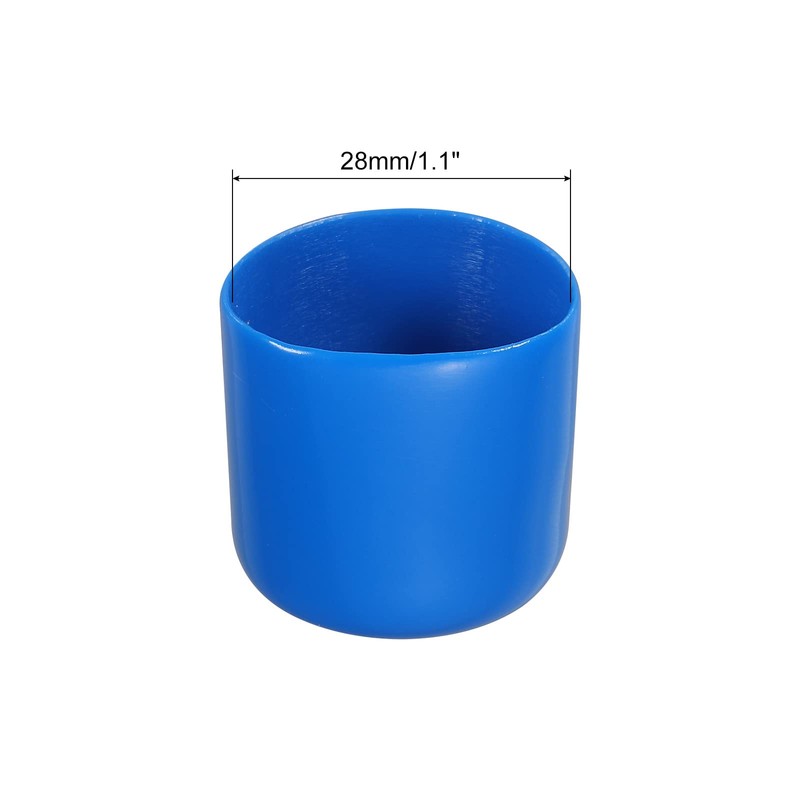 sourcing map 10pcs Rubber End Caps Cover 28mm Vinyl Screw
