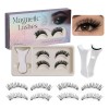 Kit De Pestañas Magnéticas Reutilizables Con Aplicador 2pars