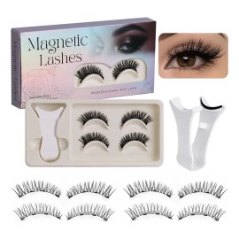Kit De Pestañas Magnéticas Reutilizables Con Aplicador 2pars