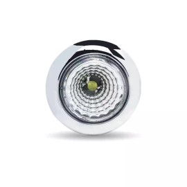 trux accessories Mini Button Clear Amber LED with Reflector & Silicone Locking Ring (1 Diode)