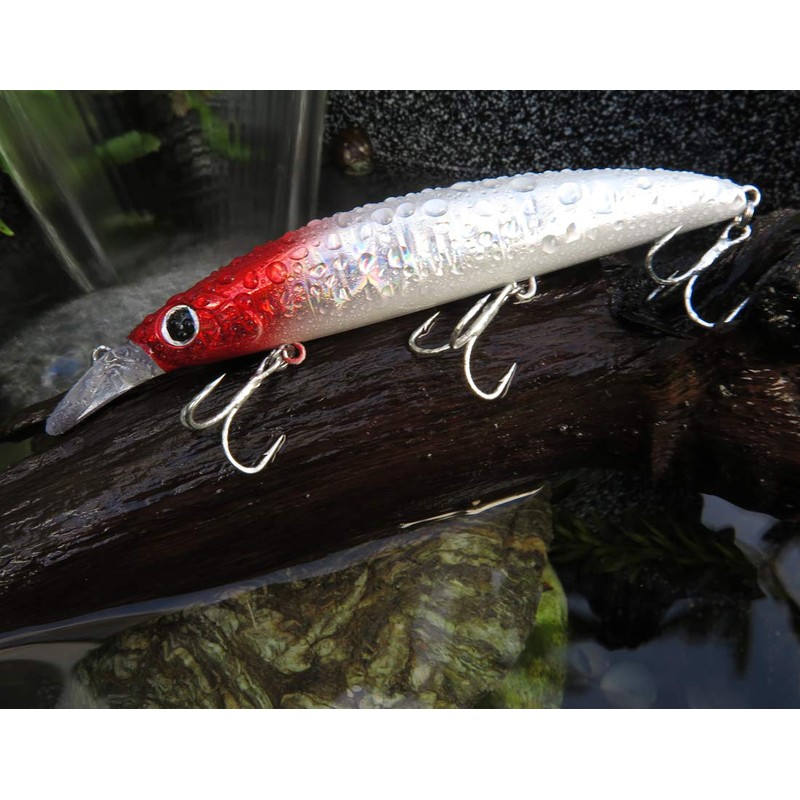 Blue Storm Lure, Sea Bass Lure, Fliramé, Floating Minnow, 110MD,