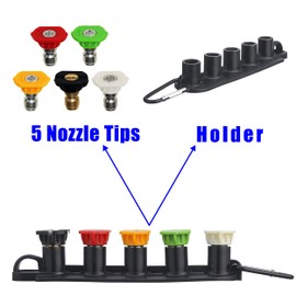 M MINGLE M MINGLE Replacement Pressure Washer Gun with Extension Wand, M22 15mm or M22 14mm Fitting, 5 Nozzle Tips, 40 Inch, 4000 PSI