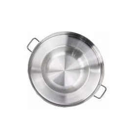Unbranded New Large 16" Mexican Stainless Steel Style Wok Comal Cazo Griddle Fry Pan