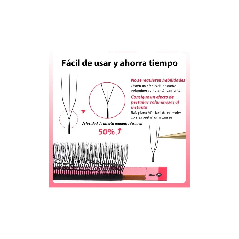 Pestañas Postizas Itntfn 3d Forma U Naturales Y Voluminosas