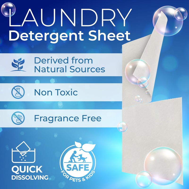 Gull Living Travel Laundry Detergent Sheets Unscented - 10 Loads