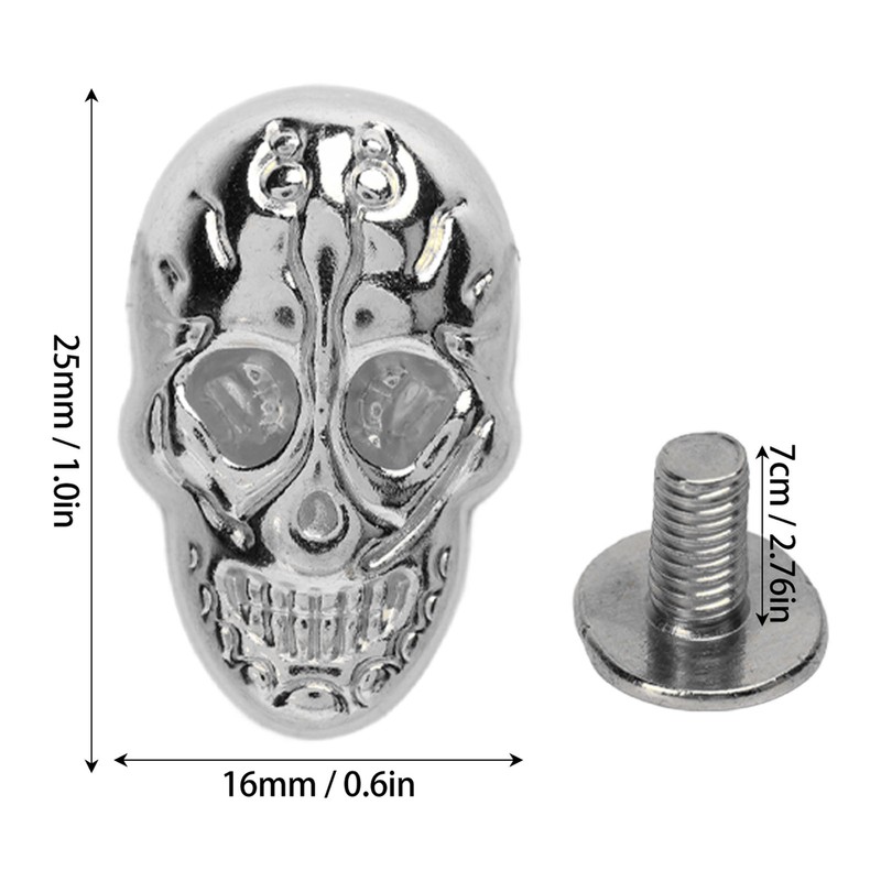 50 Sets DIY Skull Rivets Gothic Style Rustproof Exquisite Craftsmanship