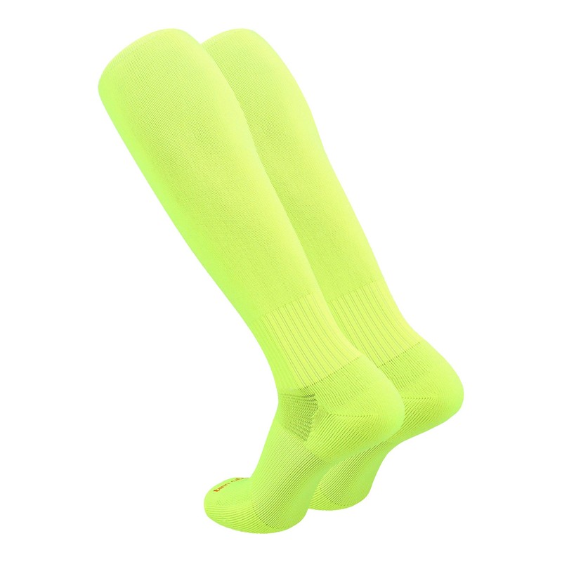 TCK Champion Over the Calf Baseball Socks (Neon Yellow, Large)