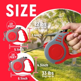 LIEVUIKEN Retractable Dog Leash Automatic Telescopic Tractor Dog Tape, Pet Tape 10/16 FT Durable and Convenient, with Non-Slip Handle, Suitable for Small and Medium-Sized Dogs