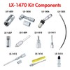 Lumax LX-1470 Silver Lubrication Accessory Kit, 11-Piece. Kit Contains 11