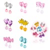 AUXSOUL Clip On Earrings, 7 Pairs Pendant Earring Stud Earring