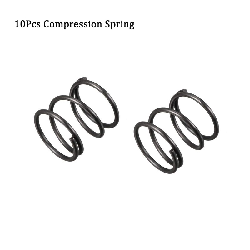 TOP-VIGOR 10Pcs Compression Spring, 1.2mm Wire Dia, 15mm OD, 15mm