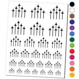 Fighter Jet Formation Temporary Tattoo Water Resistant Fake Body Art Set Collection - Light Pink (One Sheet)