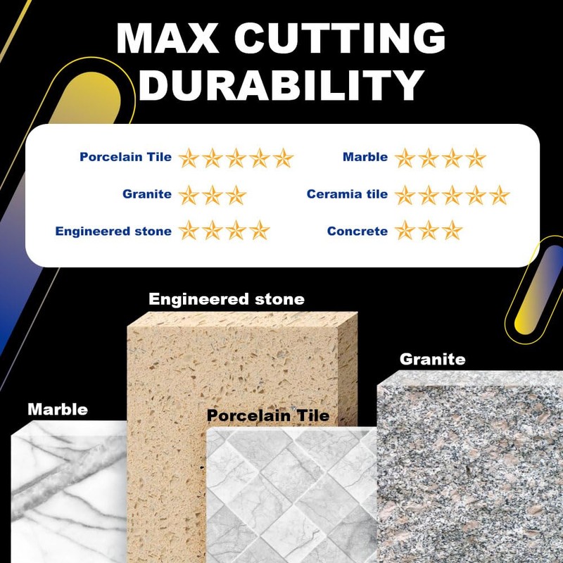 VOSIDUE 5Pcs/Box Super Thin 4" Diamond Turbo Blade Tile Saw