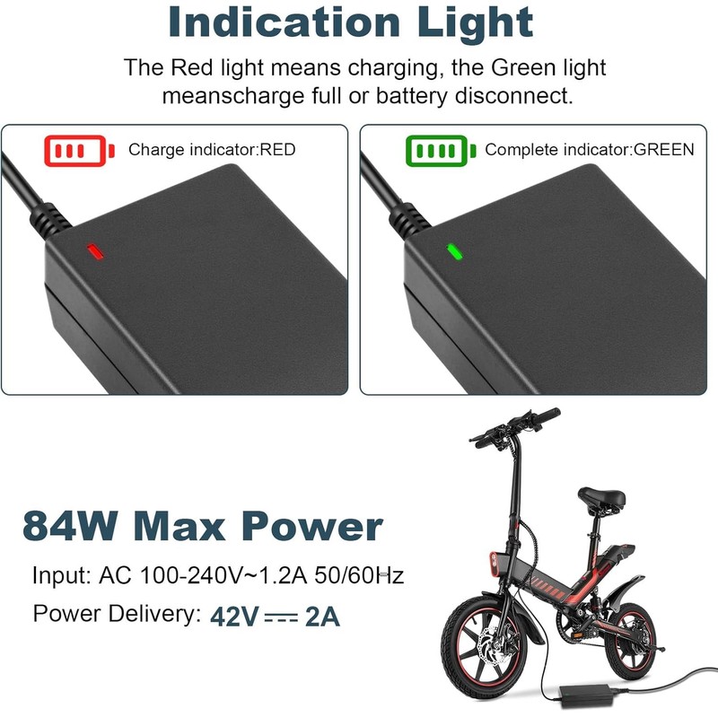 SGS Certified 42V 2A Scooter Charger with 5 Plugs Connections,