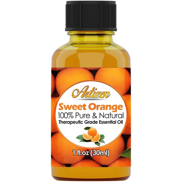 Artizen Sweet Orange Essential Oil (100% Pure & Natural - Undiluted) Therapeutic Grade - Huge 1oz Bottle - Perfect for Aromatherapy