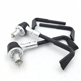 SEMT- Black Silver CNC 7/8" Protector Handlebar Brush Proguard Pro Brake Clutch Levers Protect Guard Compatible With Kawasaki Ninja EX ZX ZZR KLR SXR Suzuki GSX GSXR Hayabusa RM DR [B074MKGZMT]