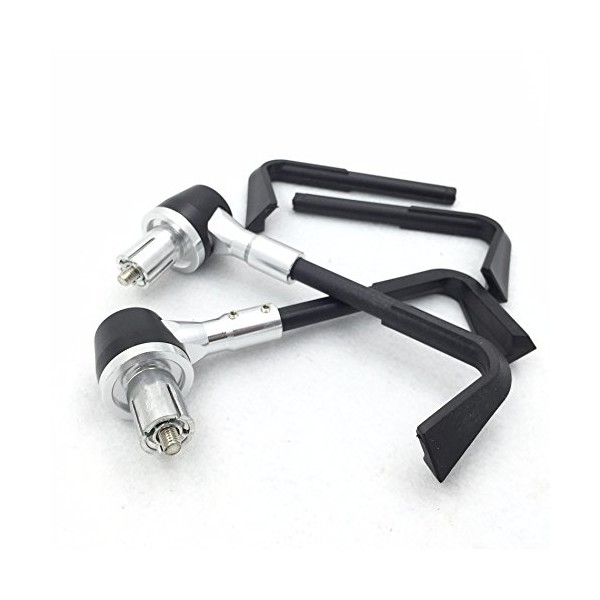 SEMT- Black Silver CNC 7/8" Protector Handlebar Brush Proguard Pro