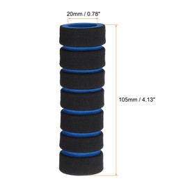 sourcing map Bike Handlebar Grips 0.78" Model Comfortable Non-Slip Grips Sponge Enhanced Grip Shock-Absorption BMX Grips for Mountain Bikes and Scooters, Black-Blue