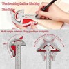 13in Woodworking Scriber Marking Line Ruler, Adjustable Stainless Steel Sliding
