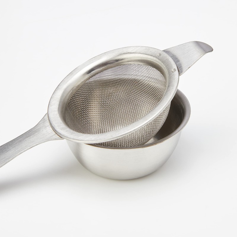 Sunnex 11109 S/ST Tea Strainer and Bowl, 2" Wide x