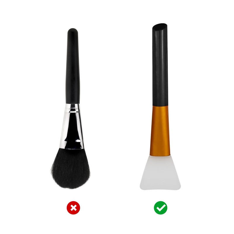 4 Pack Facial Brush, Makeup Spatula, Silicone Face Mask Applicator,